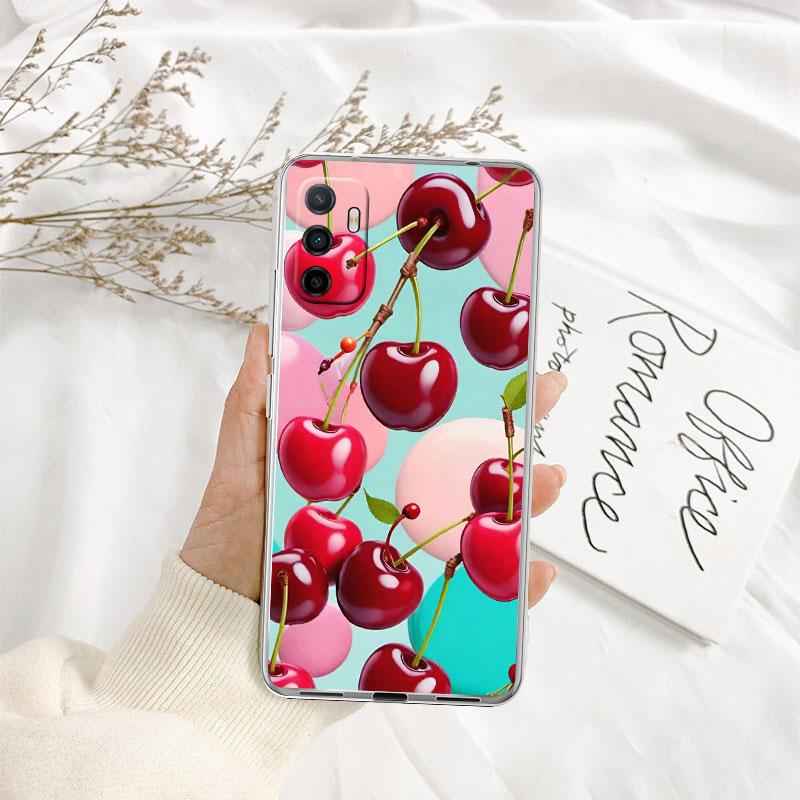 Kirsch Sommerfrucht Transparente Handyhülle für Motorola Moto G7 G8 G9 G84 G85 G73 G24 G15 Z2 Play Power Plus