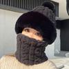 Winter Bucket Hat Korean Style Rabbit Fur Small Label All-match Warm Bucket Hat Fluffy Face-revealing Small Hat