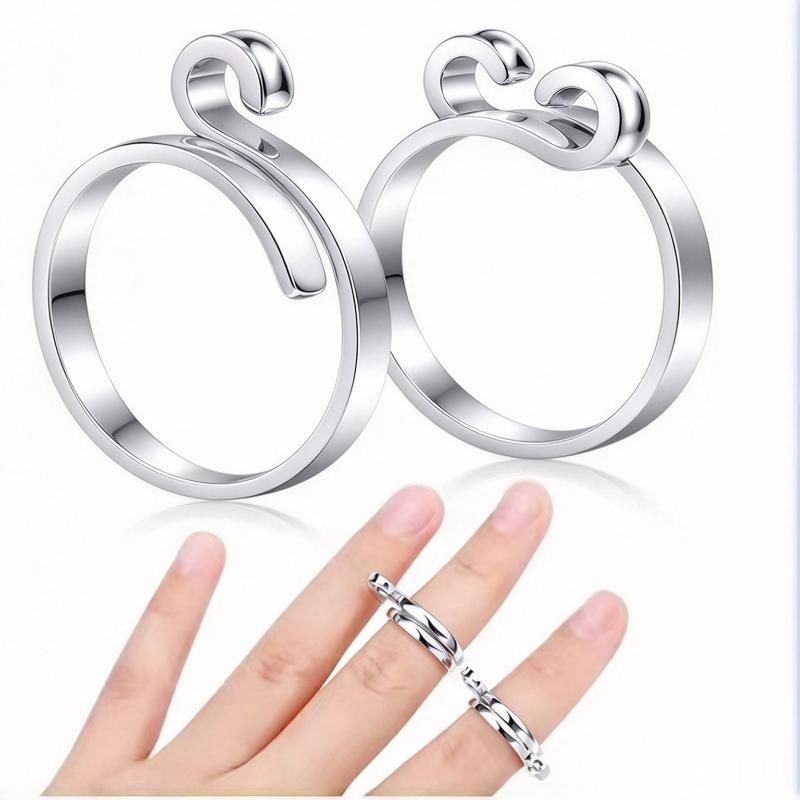 2Pcs Adjustable Knitting Crochet Loop Ring Knittied Yarn Guide Finger Faster Holder Thimble Crocheters Thread Ring Sewing Tools