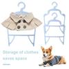 2Pcs Pet Clothes Hangers Slot Design Non-slip Pet Clothes Organizer Compact Storage Rack Pet Supplies