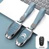 Zinc Alloy Leather Car Key Case Cover For Citroen C1 C2 C3 C4 C5 C6 C4L Berlingo Picasso Jumpy Nemo VTS Xsara Aircross Sega C5X MZ7
