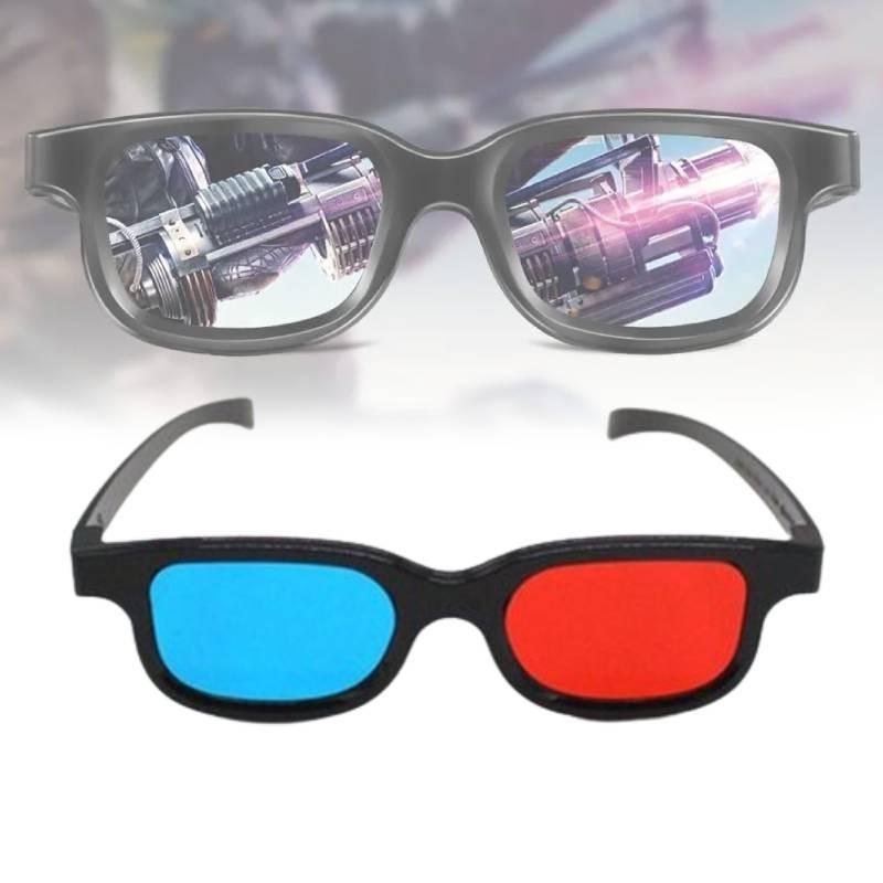 Stylish 3d Glasses For Kids With Red Blue Lenses Abs Pvc Frame Uv Protection
