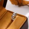 New Minimalist Retro Thai Silver Animal 925 Silver Jewelry Personality Elephant Group Exquisite Opening Rings R202