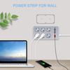 10 In 1 Power Strip Multi Outlet Socket with 1.2 Meter Long Cord 6 Outlet 4 USB Port for Home Office Hotel EU Plug