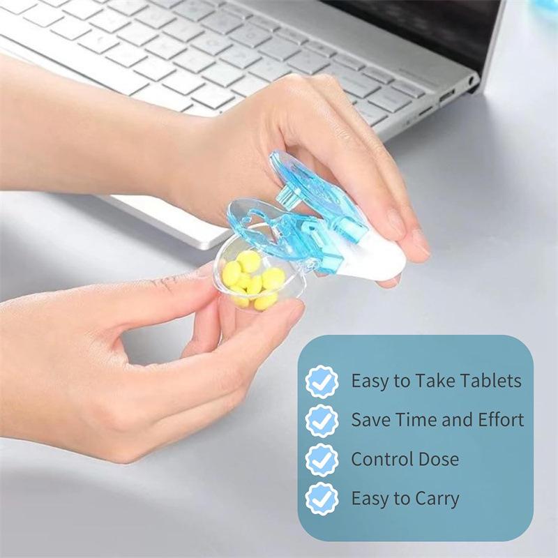 Portable Pill Organizer with Splitting and Dispensing Functions