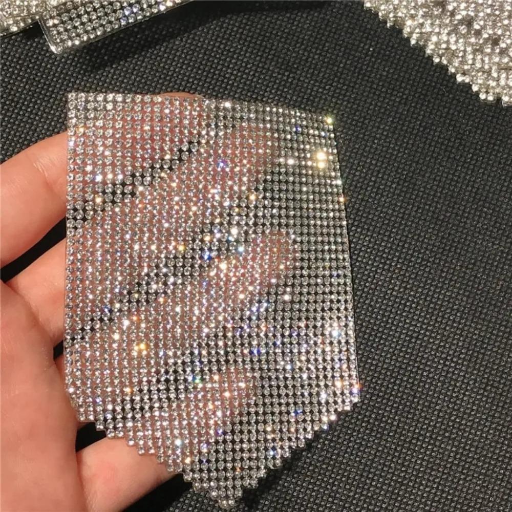 Luxury Rhinestone Patches Jean Applique Clothing Print Bling Crystal Pocket Sticker Rhinestone Transfer Motif Diy Decoration