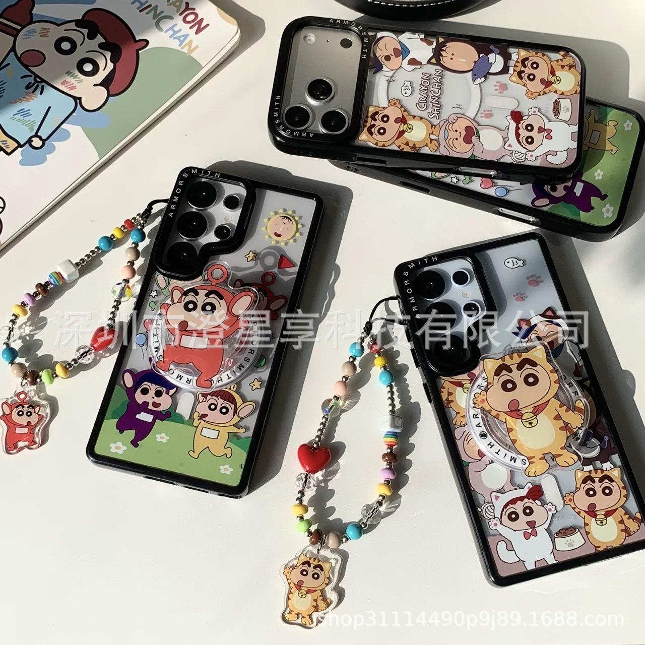 Crayon Shin-chan Magnetic MagSafe Stand with Strong Adsorption and Retractable Desktop Airbag Design Fat Tiger Crayon Shin-chan Airbag Magnetic Stand