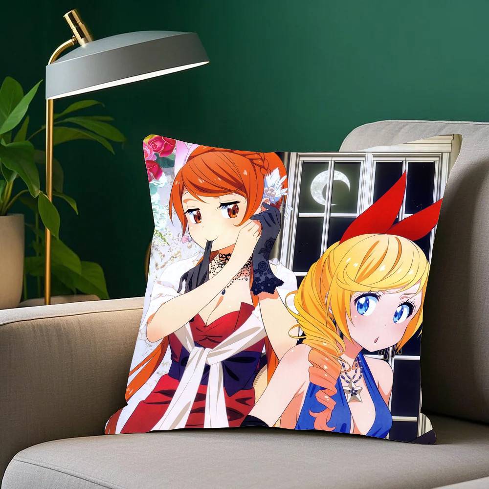Anime N-Nisekoi Kissenbezug Heimdekoration Überwurf für Sofa Bett Auto Zimmer Dekoration Geschenkidee