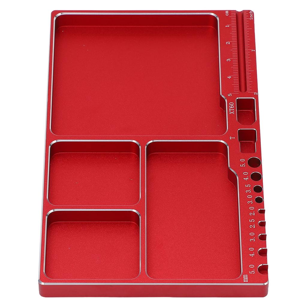 Magnetic Screw Tray Aluminium Alloy Magnetic Adsorption Widely Used Magnetic Parts Tray with Magnetic Pad for RC Repair