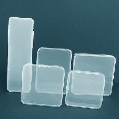 PP Transparent Box Rectangular Flip Storage Box Square Packaging Case Round Blister Box Accessories Organizing Product Packag