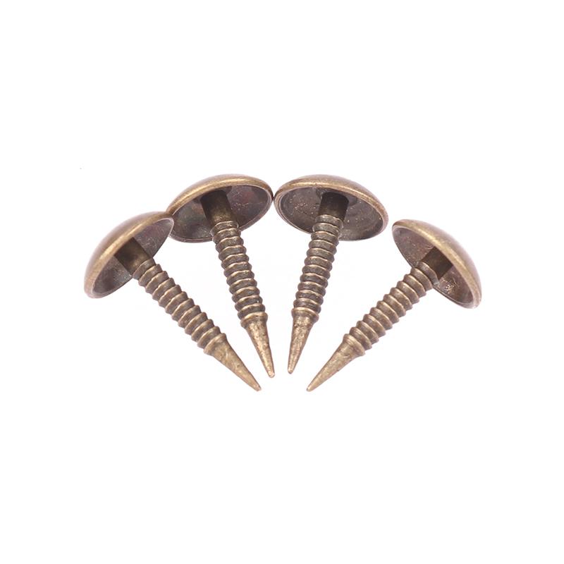 100Pcs Antique Bronze Upholstery Nails Jewelry Wood Box Sofa Tack Stud Pushpin Doornail Furniture Home Decor 8Mm*15Mm Hardware