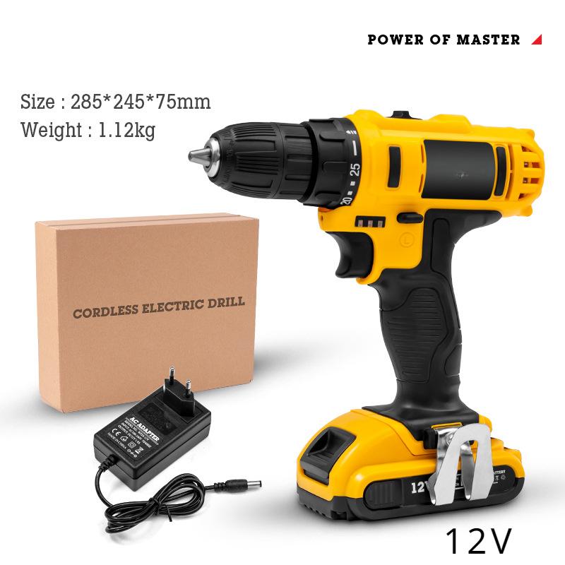 Lithium Drill Cordless Hand Drill Charging Electric Screwdriver Set Home DIY