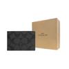 Coach Billfold Wallet 10 Classic Monogram Folded Solid Color Simple Fashion Card Slot ID Holder Coated Canvas With Calfskin Unisex Wallet CM166-QBMI5