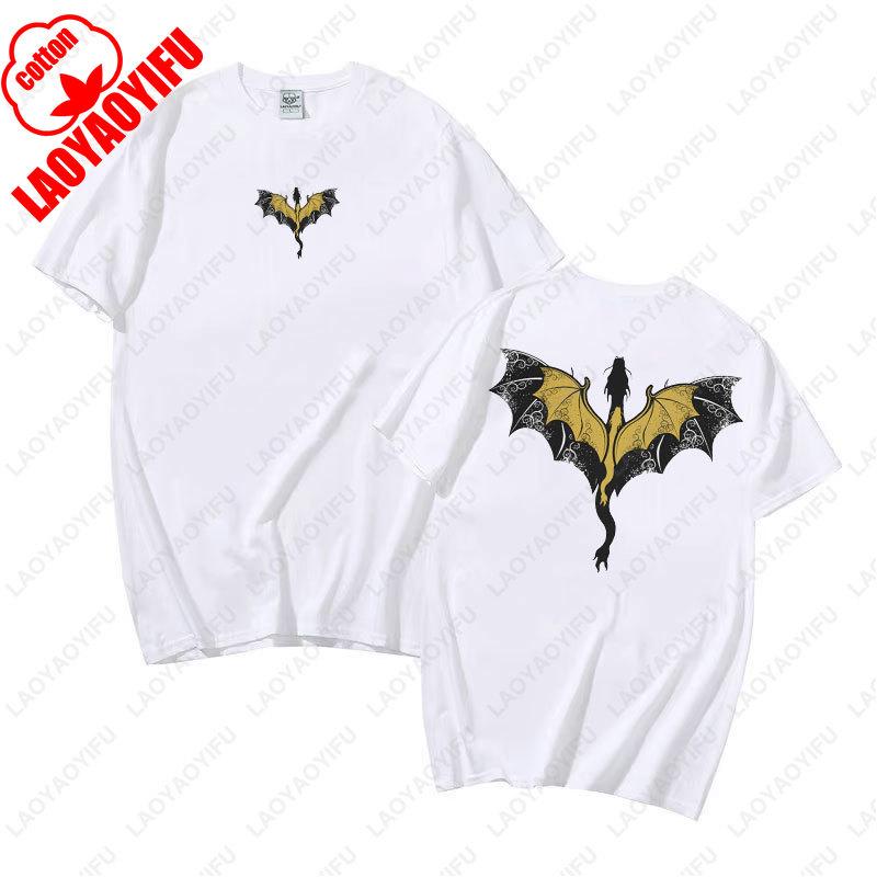 Винтажная футболка с графикой  Четвертое крыло  Фиолетовая Сорренгейл Четвертое крыло Лидер крыла Футболка Книжная одежда Женские футболки из хлопка Харадзюку S