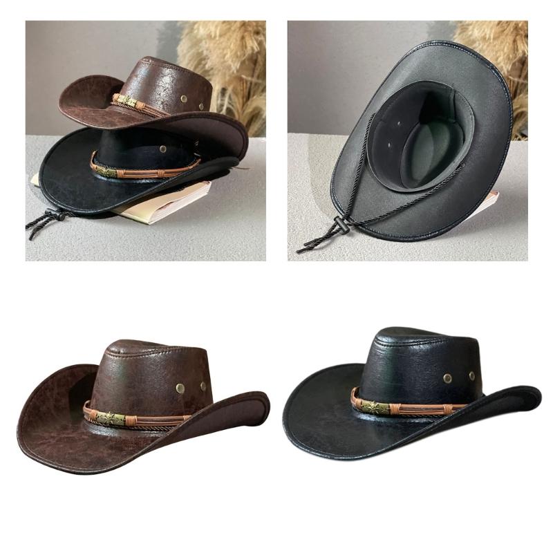 Gentleman Wide Brim Fisherman Hat Handmade for Dress-up Theme Party Headgear