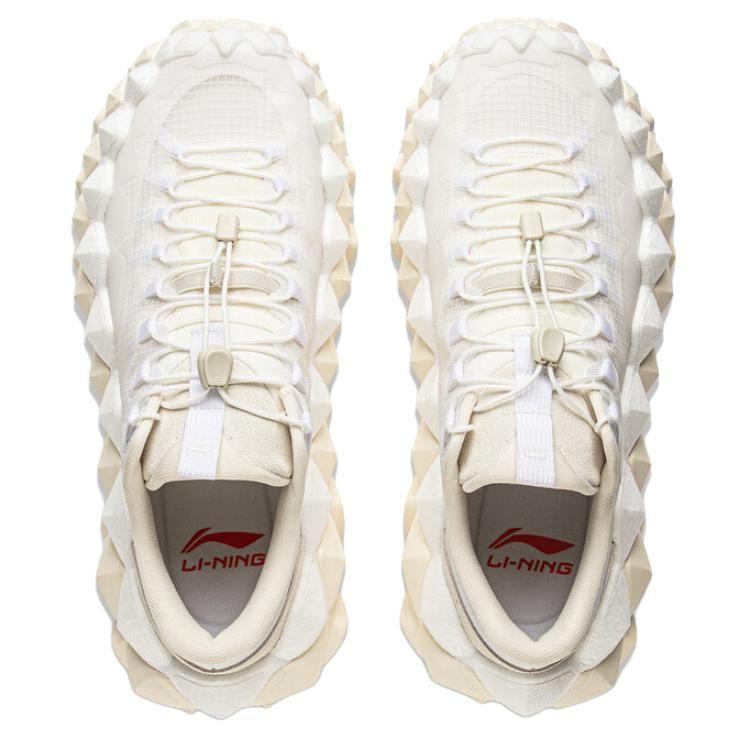 Li Ning Minimalist Comfortable Shock Absorbing Lightweight Rebound Low Top Casual Shoes Unisex Casual Shoes Standard-Off-White AZGV113-7