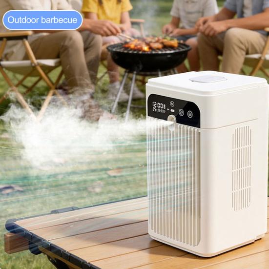 Tragbarer Luftkühler Ventilator 3 in 1 Kühlung Befeuchtung & Laden Mini Verdunstungskühler