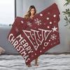 Tuniu Cozy Winter Snowflake Throw Blanket for Sofa Bed Bedroom Warm Fleece Throw Blanket Christmas Gift