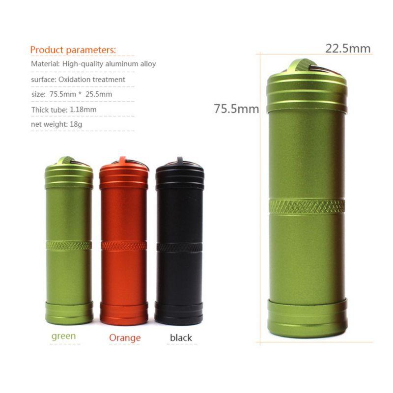 Waterproof Storage Emergency Pill Case Box Container Camping EDC Tools Outdoor Survival Pocket Bottle