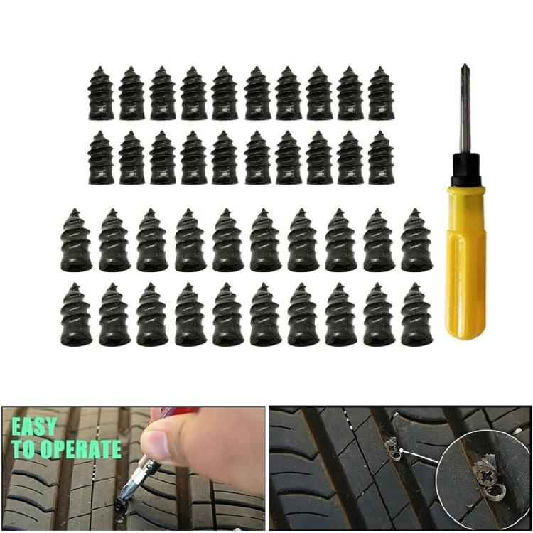 Vacuum Car Tyre Repair Rubber Nail Set Tire Screws Tubeless Repair Tools Kit