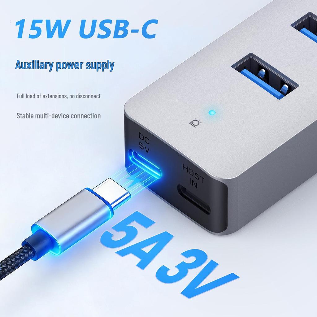 7-Port USB-C 3.1 Hub with Power – 7-in-1 USB 3.0 Expander