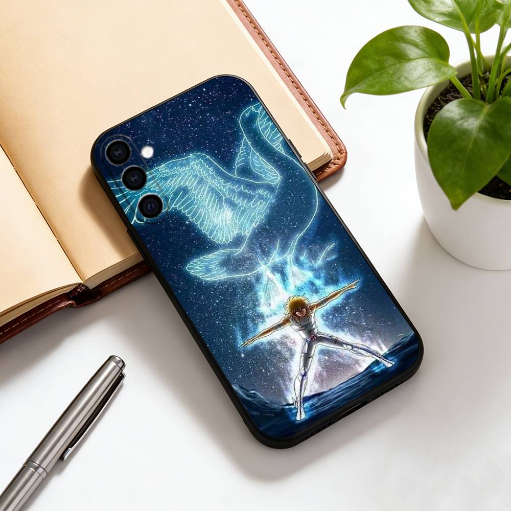 Saint Seiya Phone Case Black Silicone Soft For Samsung Galaxy A73,A72,A71,A70,A53,A52,A51