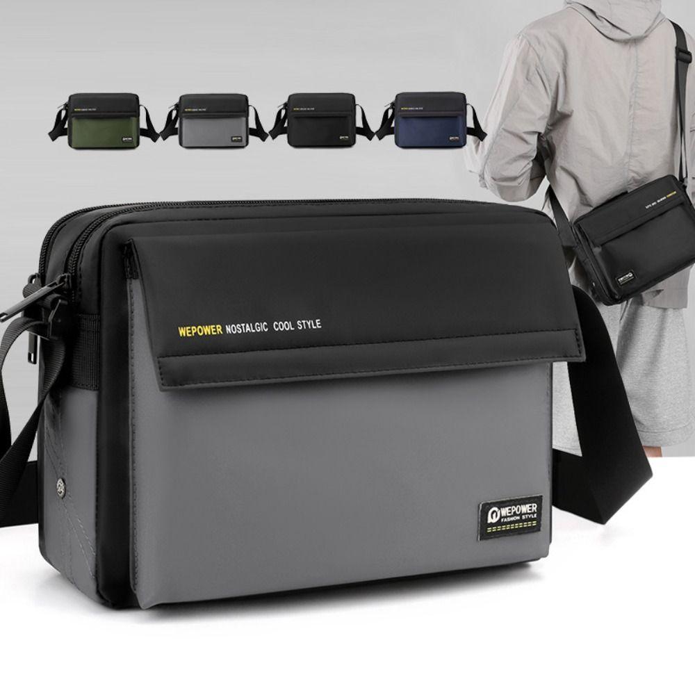 Large Capacity Men's Shoulder Bag Single Shoulder Nylon Crossbody Bag Man Messenger Bag  Outdoor