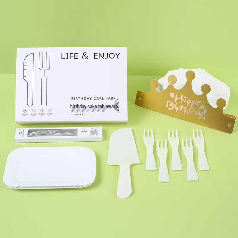 Daoying Birthday Cake Disposable Tableware Set
