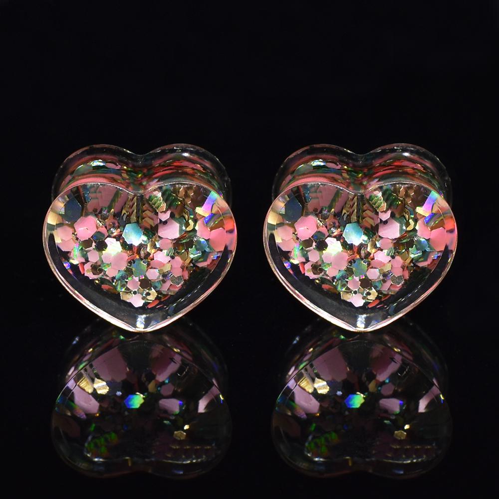 Jauges d'oreille à paillettes scintillantes de 6 à 30mm, bouchons tunnels, extenseurs, bijoux pour le corps