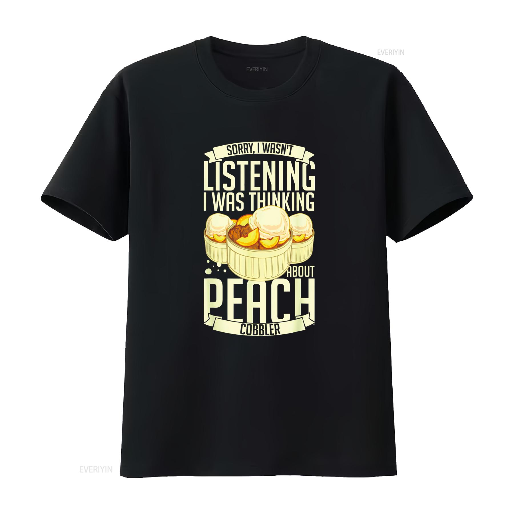

Peach Cobbler Recipes Cake Mix Cheesecake Vegan Pie T Shirt vintage Washed Breathable designer clothes Top For Everyday Wear 4XL