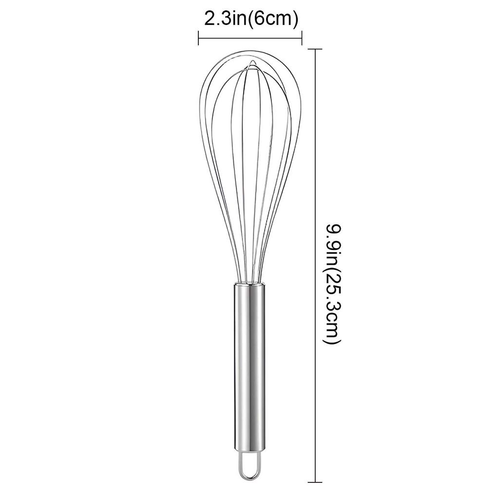 6/8/10Inch Stainless Steel Egg Whisk Manual Egg Beater Mixer For Kitchen Baking Cream Butter Frother Utensil