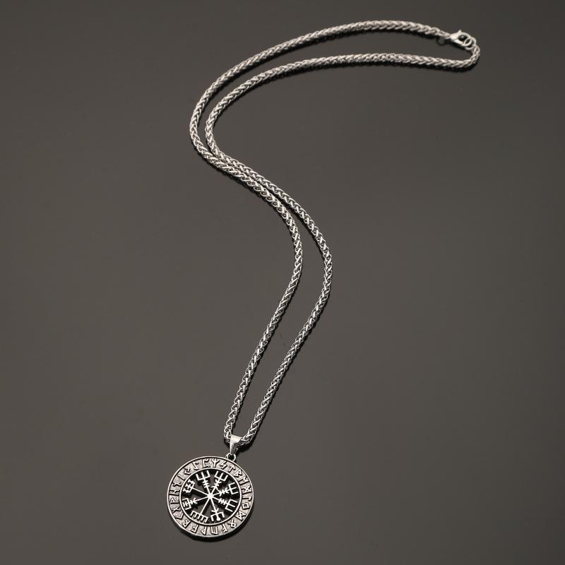 Trendy Viking Rune Pendant Necklace: Retro, Versatile, and Fashionable Party Jewelry
