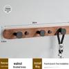 Walnut Wood Bathroom Wall Hook Rack