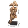 17 X 7.5 X 6cm Silence Is Gold Statue Antique Finish Silence Is Gold Figurine  Home Decor