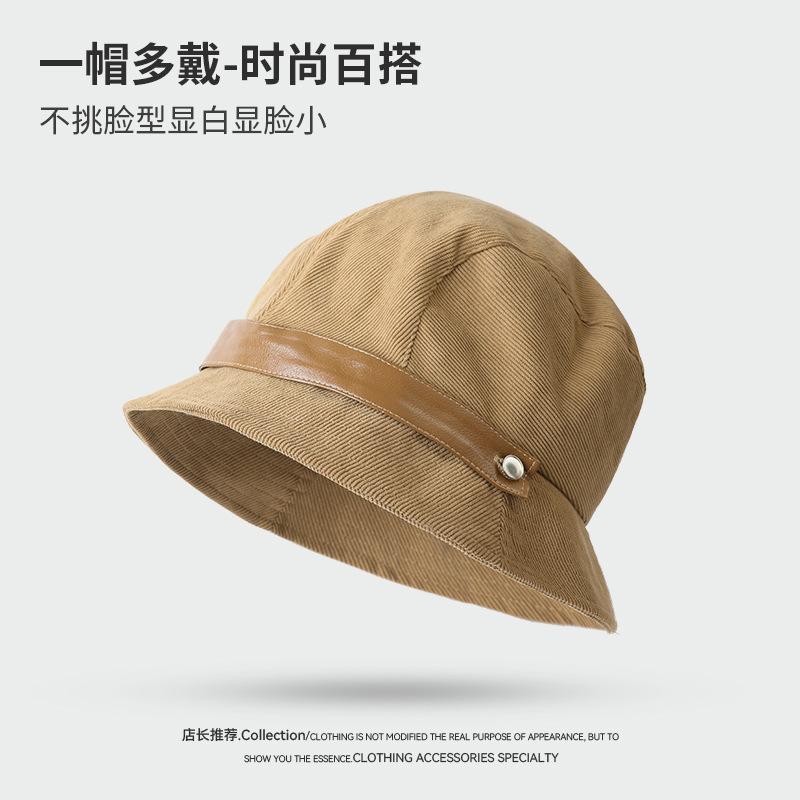 

Winter versatile fashion casual irregular hat female face small literary bucket hat one size (54-58cm)