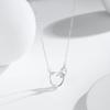 Necklace Mobius Heart SV999 Metal Allergy Free with Zirconia Ultra Light Anniversary Gift Adjustable Eternal Love Simple Daily Use D2838 [ORIKIN]