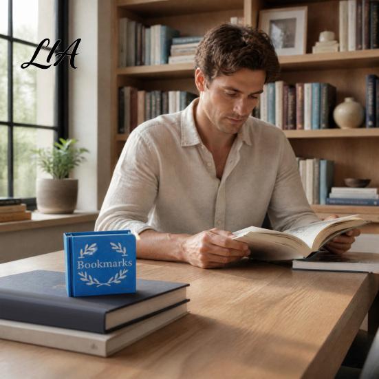 Bookmark Holder for Reading Enthusiasts Book Shape Pen Holder, Retro Literary Style Organizer, Durable Desktop Office PLA Stationery Storage