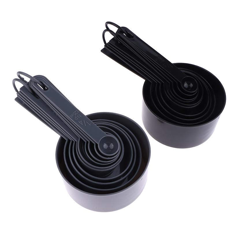 10Pcs/Set Plastic Measuring Tools Stackable Measuring Spoons Teaspoon Sugar Scoop Cake Baking Flour Measuring Cups