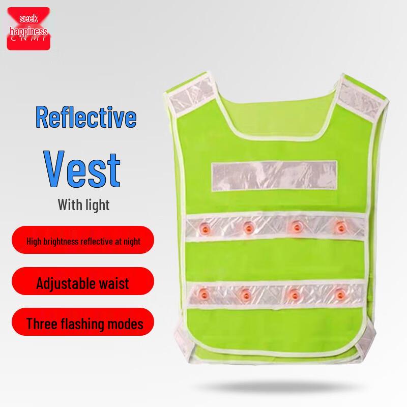 LED Reflective Safety Vest One Size