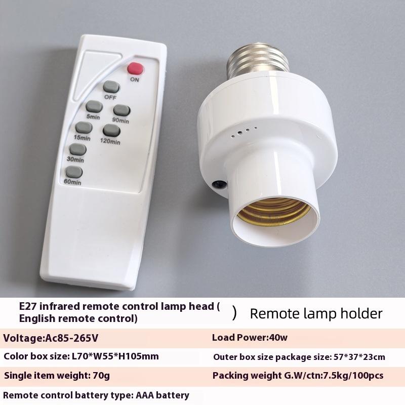 1 Sada Dětský pokoj Ložnice Domov Chytrý Spínací Časovač E27 Bezdrátové Dálkové Ovládání Chytrý Spínací Časovač 85V-265V Objímka Žárovky