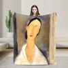 Amadeo Modigliani Print Flannel Blankets  Warm Throw Blanket for Couch Bed Airplane Travel Novelty Bedspread Sofa Bed Cover