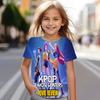 Kpop Demon Hunter Anime Printed T-Shirt Comfortable Fashionable Round Neck Kids Clothes Fashion Casual Tops Soft Girls Colorful T-Shirt