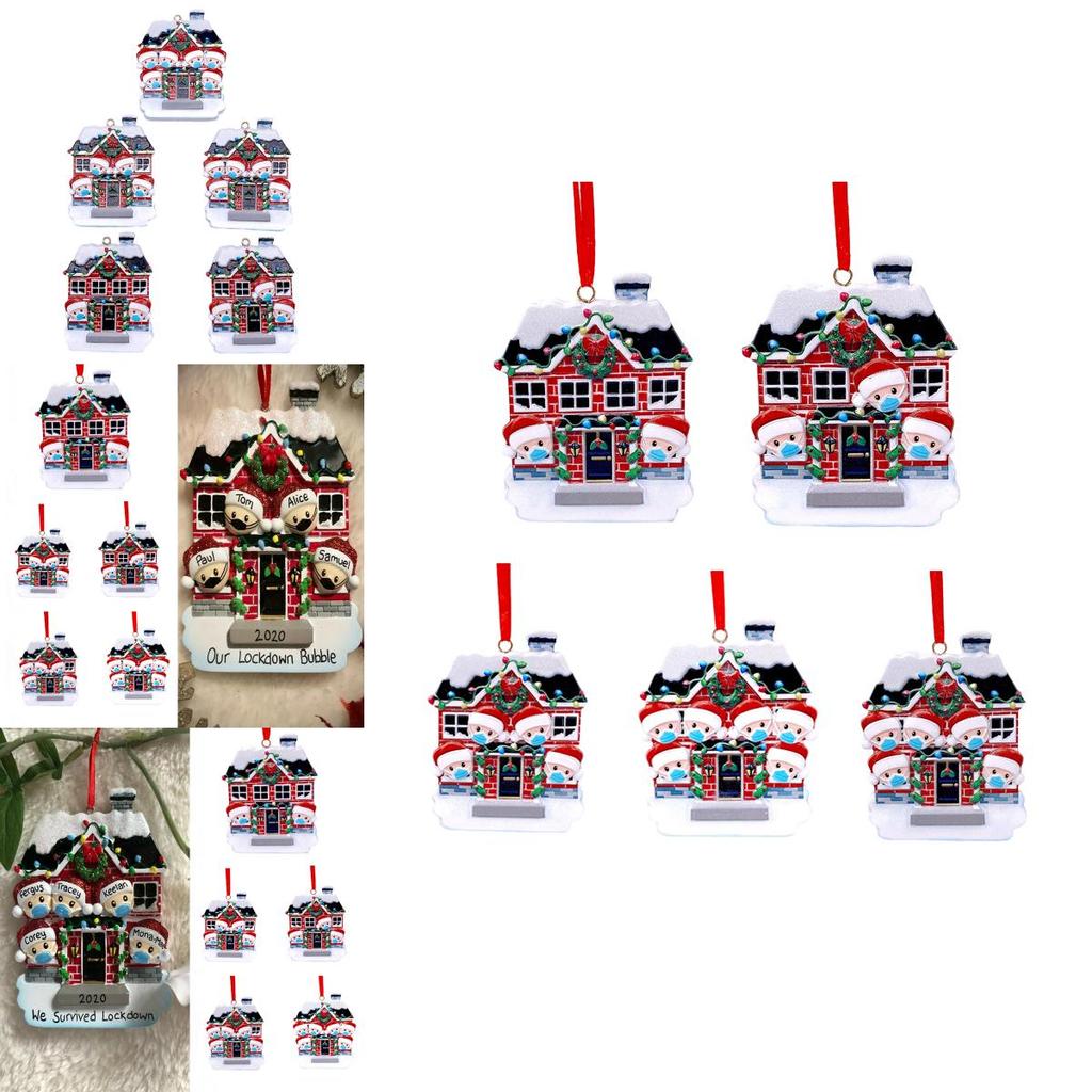 Elegant 2020 Christmas Quarantine Ornament For Family 2-6 People