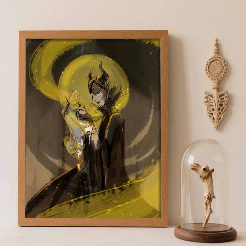 Disney Diamond Painting Kit Maleficent Aurora 5D Diamond Art Home Decor Creative Handmade Gift Round 20x30cm