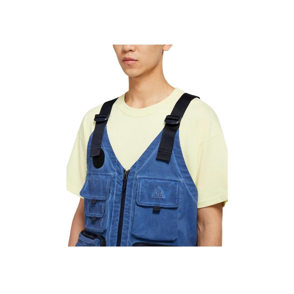 Nike Color Block Short Zip Sleeveless Vest Men Vests Blue CZ4000-492