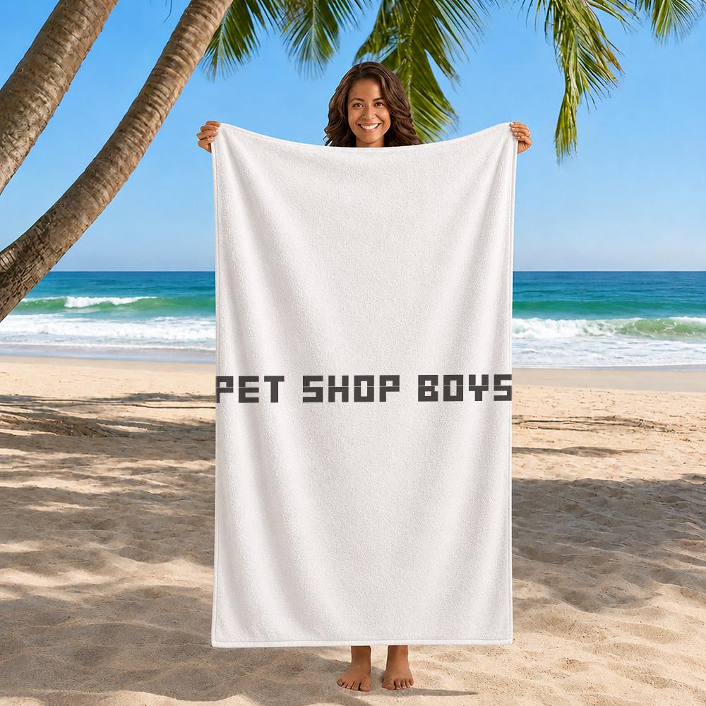Band Pet Shop Boys Towel Beach Towel Quick Dry Sand Free Bath Towel for Summer Pool Travel Vacation