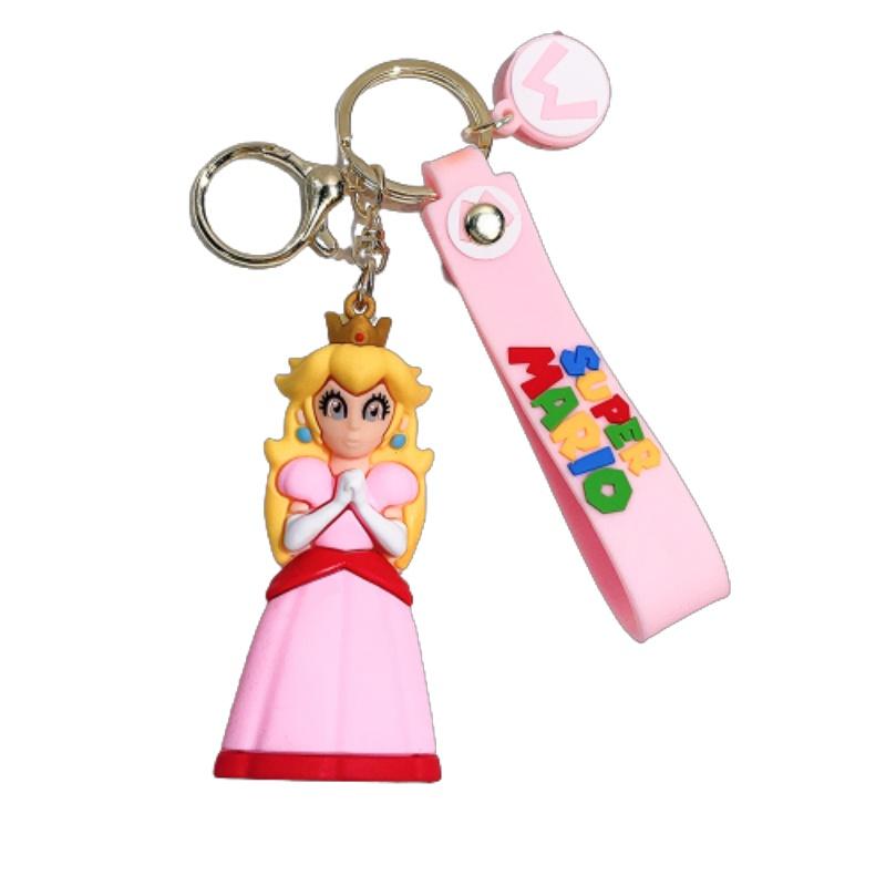 Cute Super Mario Keychain For Car And Bag Decorations Soft Pvc Material