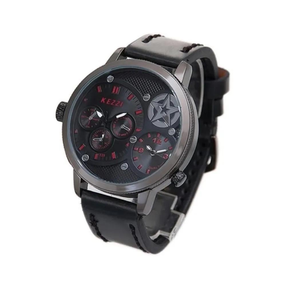 Men s Black Round Circle Oversized Wristwatch A20460_Black