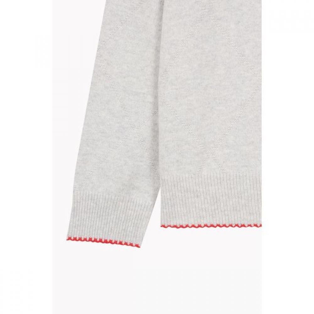 Argyle Heart Embroidery Pullover Bakpf1611