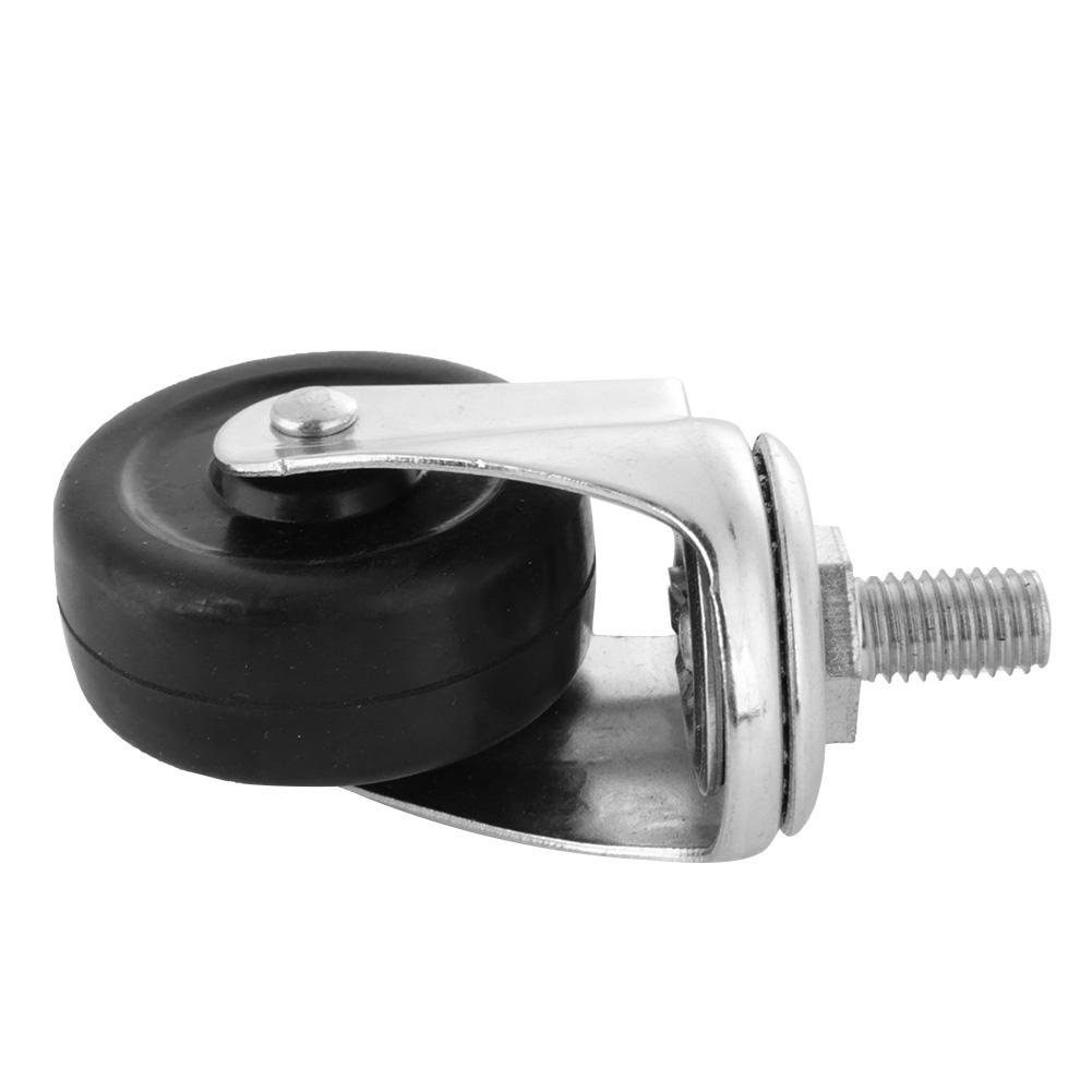 4pcs 2 Inch Swivel Caster Rubber Threaded Stem Roller Wheel for Trolley Furniture